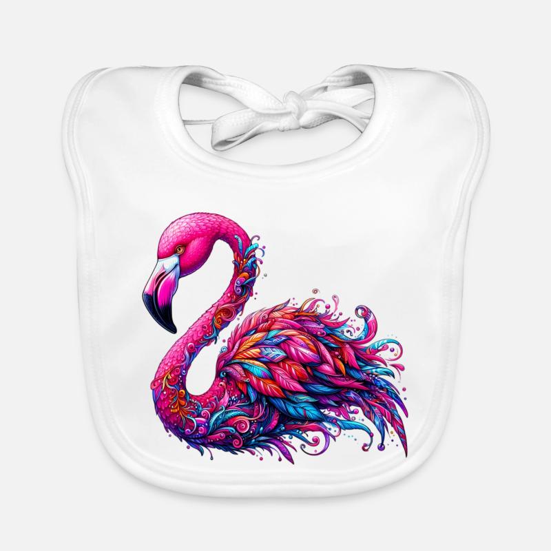 Flamant Bavoir bio Bébé