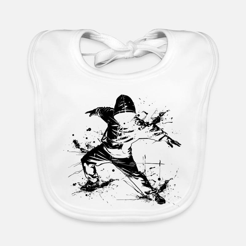 Breakdancer Graffiti Baby Bio-Lätzchen