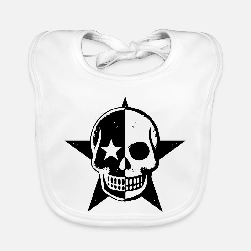 Black Skull – Deadly Minimalism Organic Baby Bibs