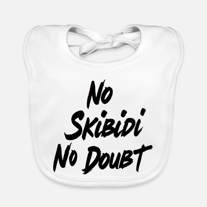 No Skibidi No - Conception de citation de mème viral Bavoir bio Bébé