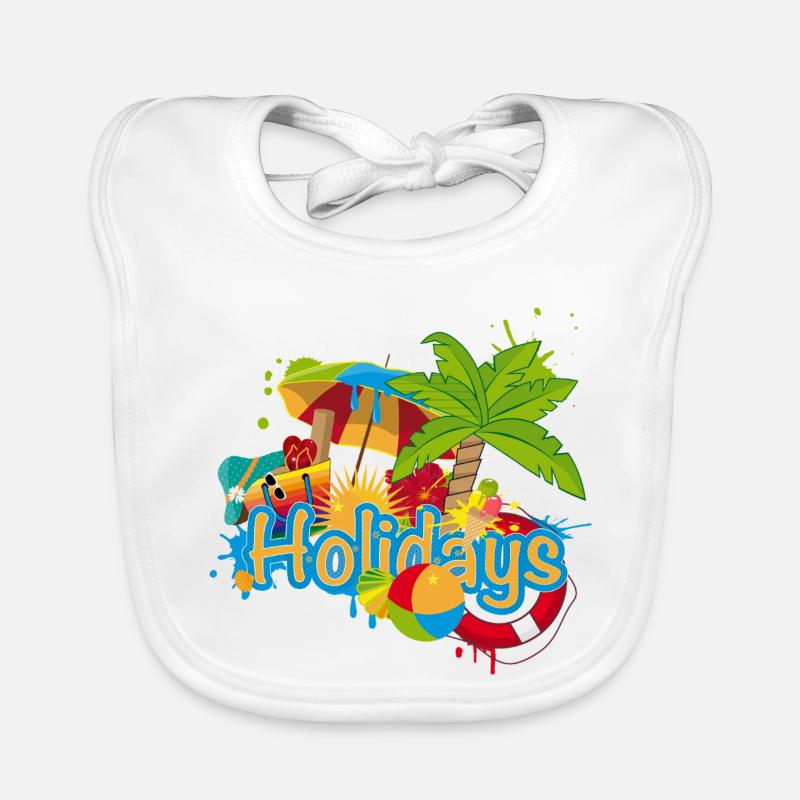 Buntes Sommer Graffiti Holidays Baby Bio-Lätzchen