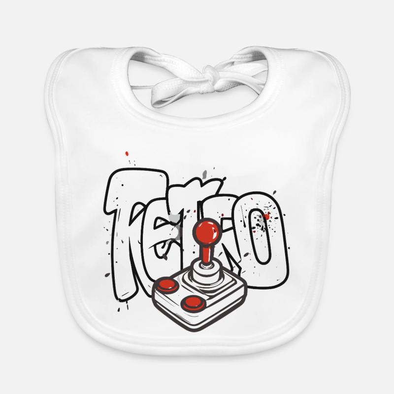 Conception du joystick Retrobomber Bavoir bio Bébé