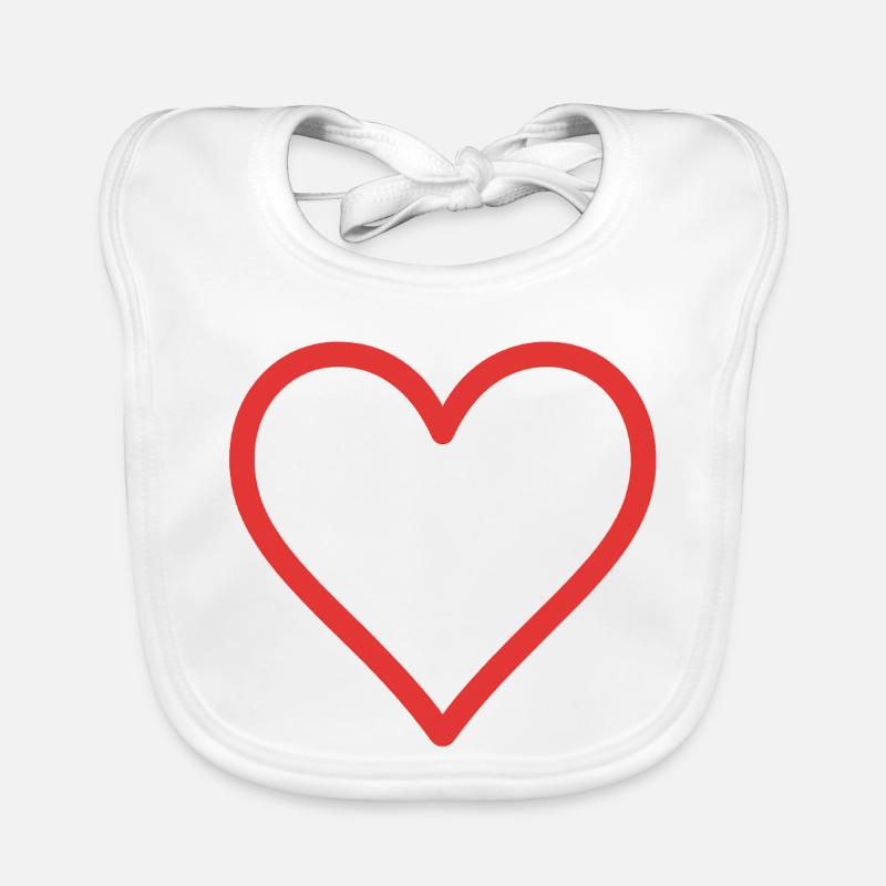 Coeur Symbole Amour Émotion Sentiment Déclaration Icône Bavoir bio Bébé