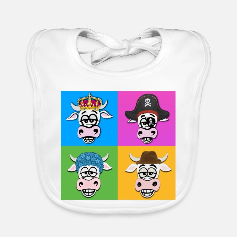 Quatuor de vaches Bavoir bio Bébé