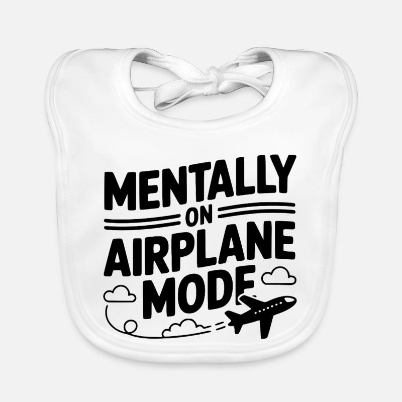 Mentally on Airplane Mode Organic Baby Bibs
