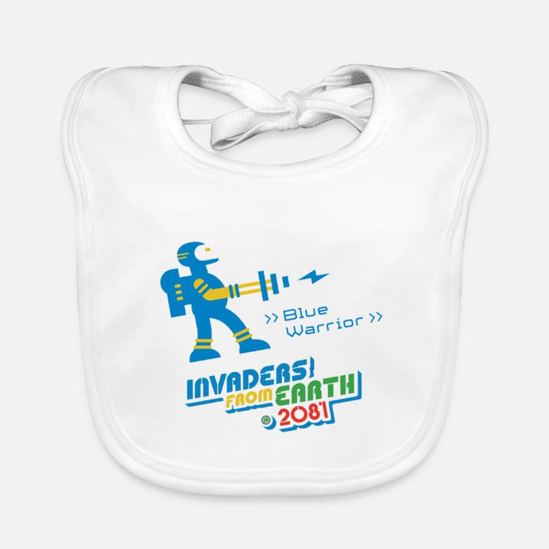 Eindringlinge von der Erde 2081 BLAUER KRIEGER Baby Bio-Lätzchen