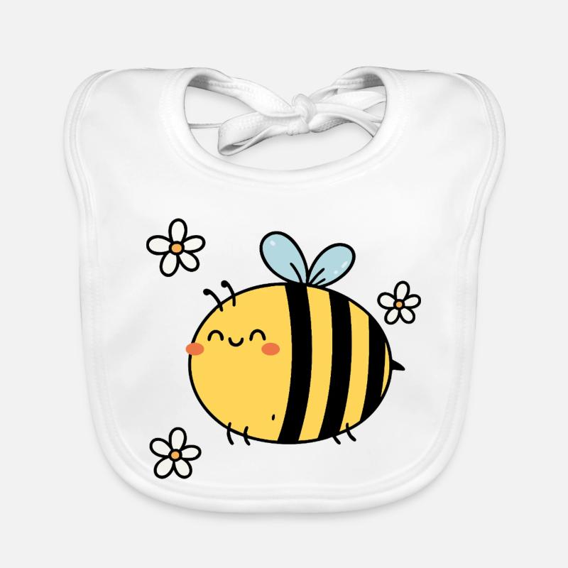 Buzzing with Joy – Kawaii Bee & Blossoms Organic Baby Bibs