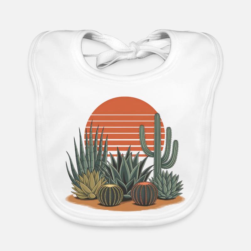 Boho Nature Cacti Organic Baby Bibs