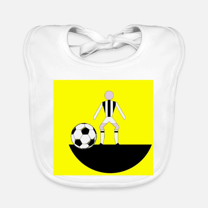 Yellow Field Soccer Ref Organic Baby Bibs