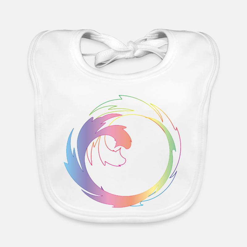 Creative color wheel as a dynamic design frame Organic Baby Bibs