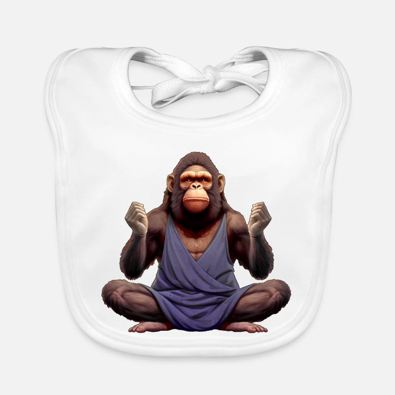 Singes de Yoga Bavoir bio Bébé