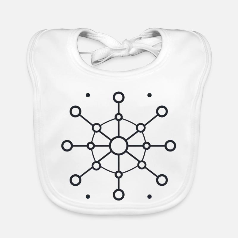 Central Network Star Pattern Organic Baby Bibs