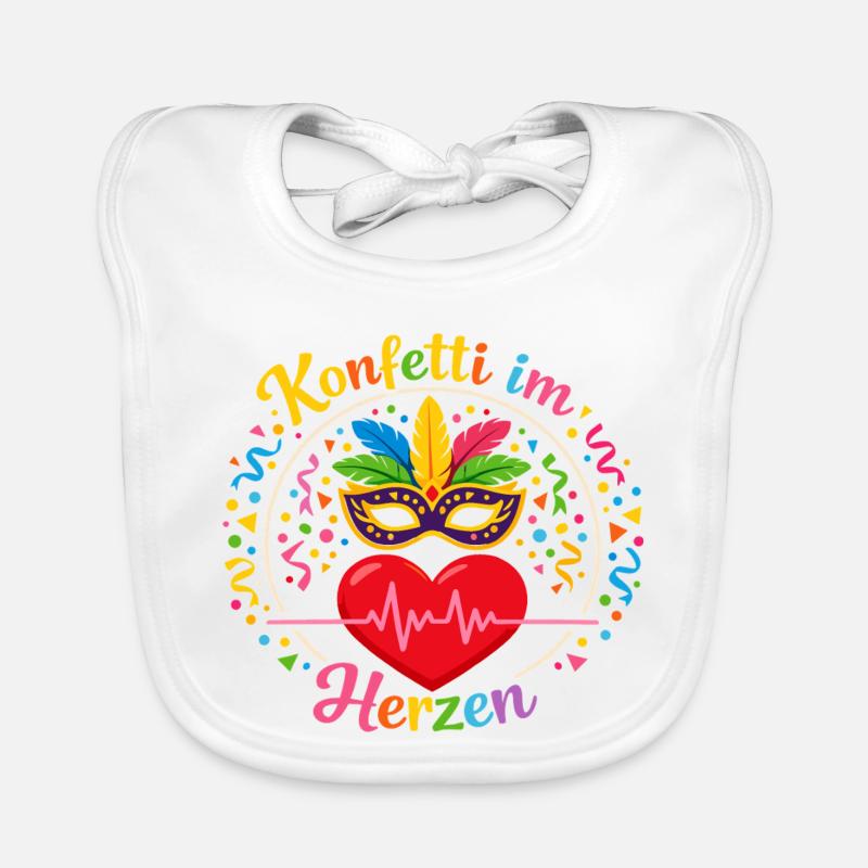 Fête de confettis Confettis Costume Carnaval Carnaval Bavoir bio Bébé