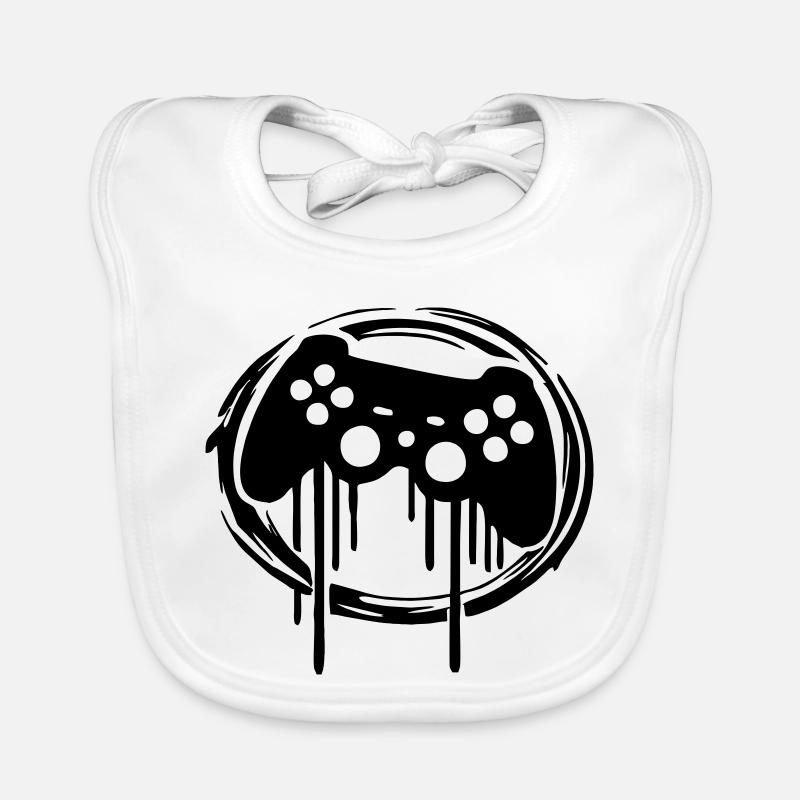 gaming kontroller kreis muster Baby Bio-Lätzchen
