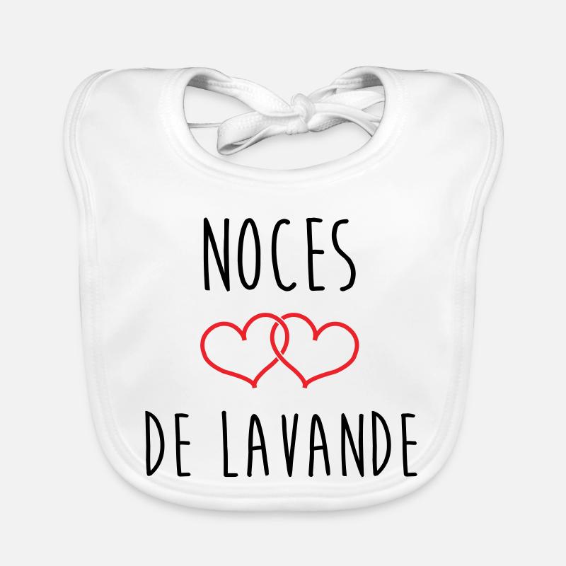 Noces de lavande 46 ans de mariage Bavoir bio Bébé