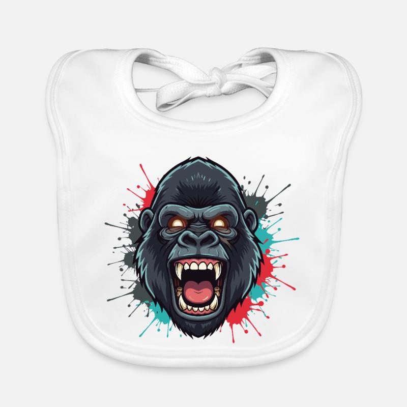 Ape Roar Farbexplosion Baby Bio-Lätzchen