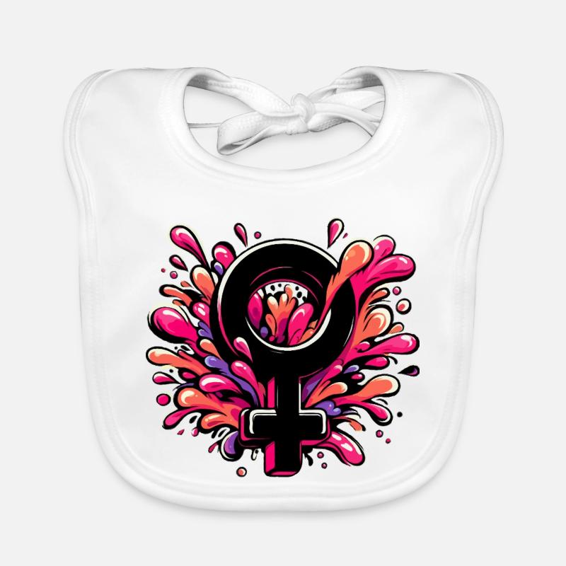 Frauensymbol Baby Bio-Lätzchen