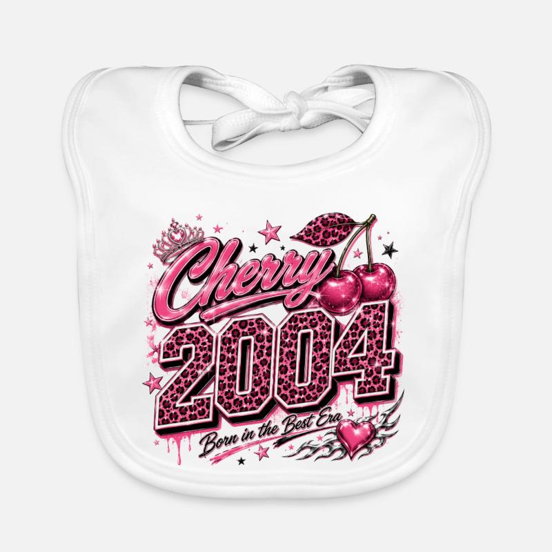 Cherry 2004 Style Léopard Bavoir bio Bébé