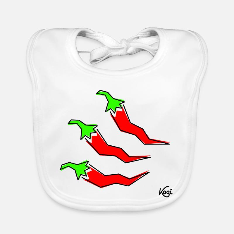 trois pepperonis Bavoir bio Bébé