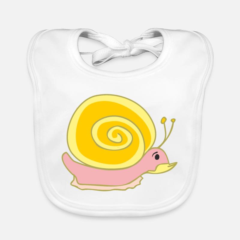 Cute snail Organic Baby Bibs