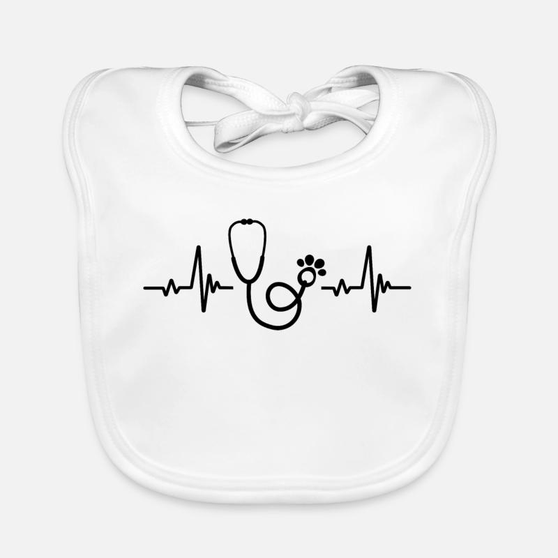 Stethoscope Pulse Rate - Veterinarian Organic Baby Bibs