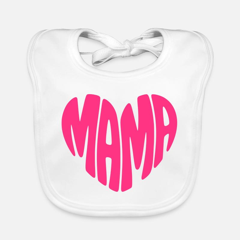 Mama Herz Form Mutter Herzform Muttertag Geschenk Baby Bio-Lätzchen