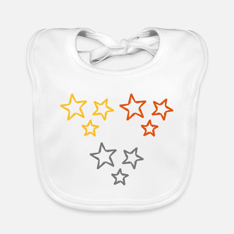 Petites étoiles - Bavoir bio Bébé - blanc