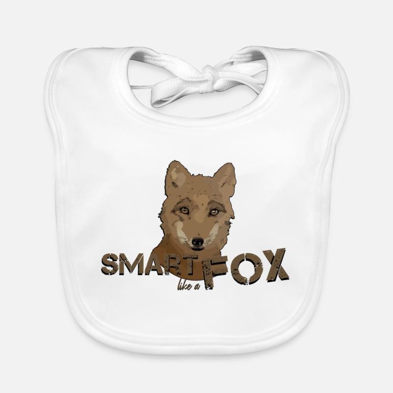 Fox smart fox smart as a fox Organic Baby Bibs