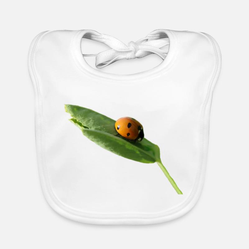 Lucky beetle ladybug without text Organic Baby Bibs
