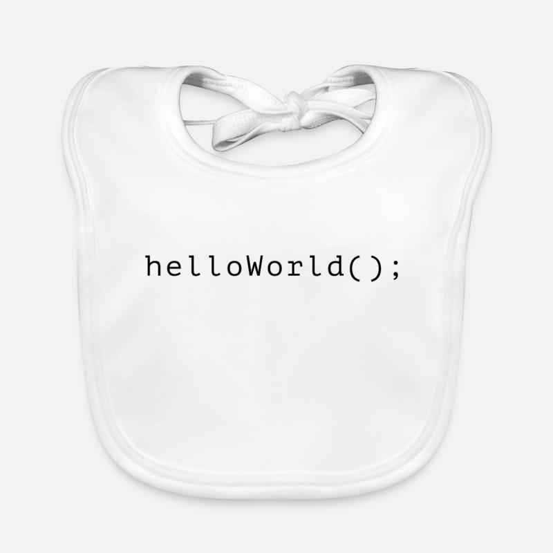 HelloWorld Programm Code Coding Informatik Baby Bio-Lätzchen