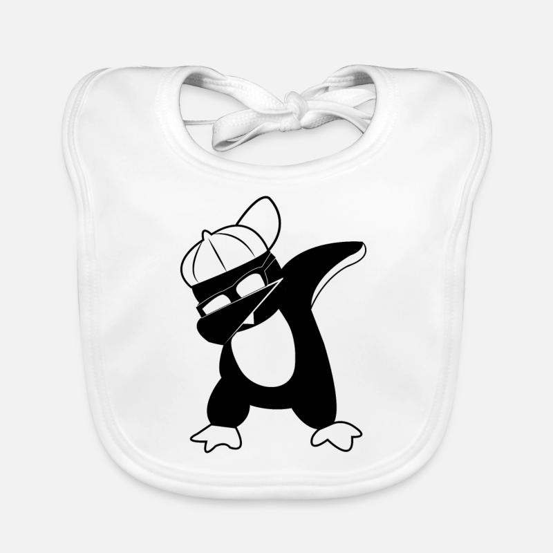 Dabbing penguin Organic Baby Bibs