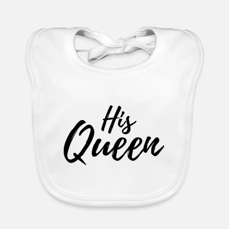 His queen handwriting black Organic Baby Bibs
