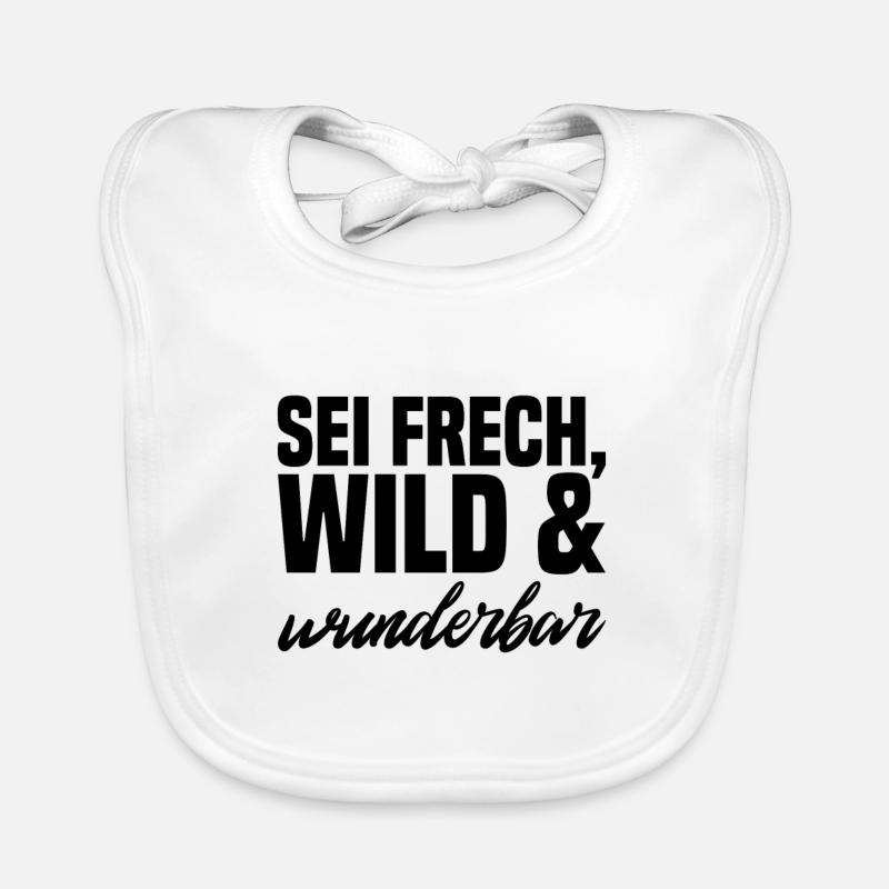 Sei Frech wild und wunderbar schwarz Baby Bio-Lätzchen
