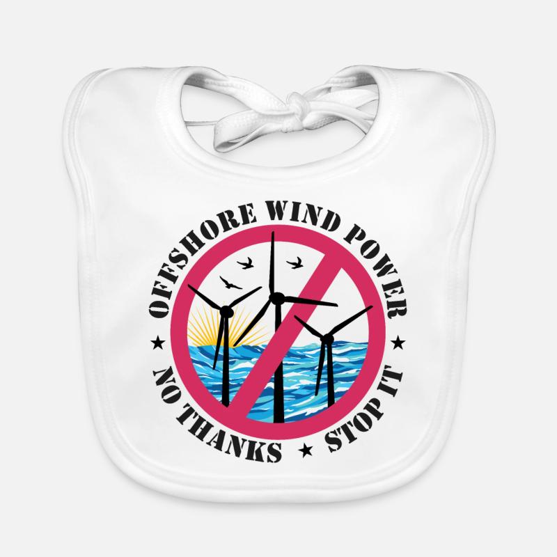 Offshore Wind Power No Thanks Organic Baby Bibs