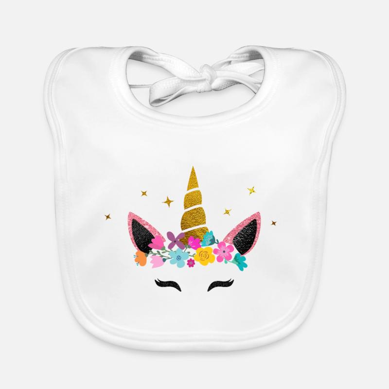 VISAGE LICORNE 20 24B Bavoir bio Bébé