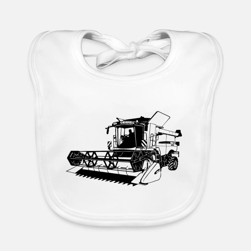 Combine harvester Organic Baby Bibs