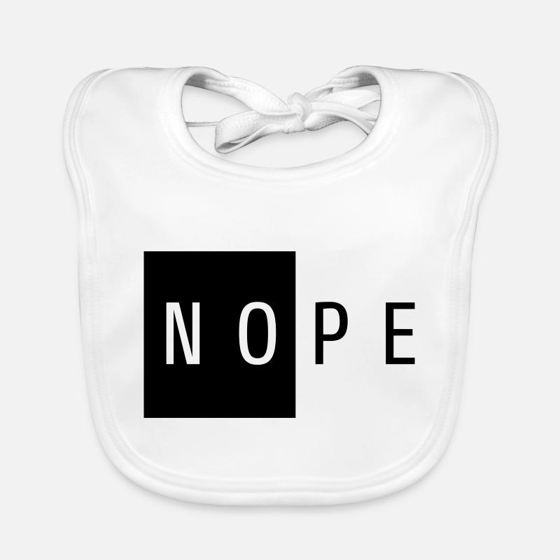 NOPE Black Gift Organic Baby Bibs
