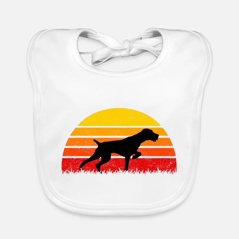Drahtharr Dog Sunset Dogs Organic Baby Bibs