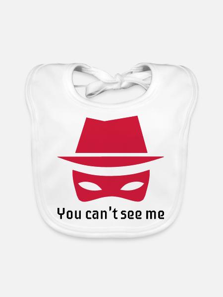 The invisible spy - Organic Baby Bibs - white - Front