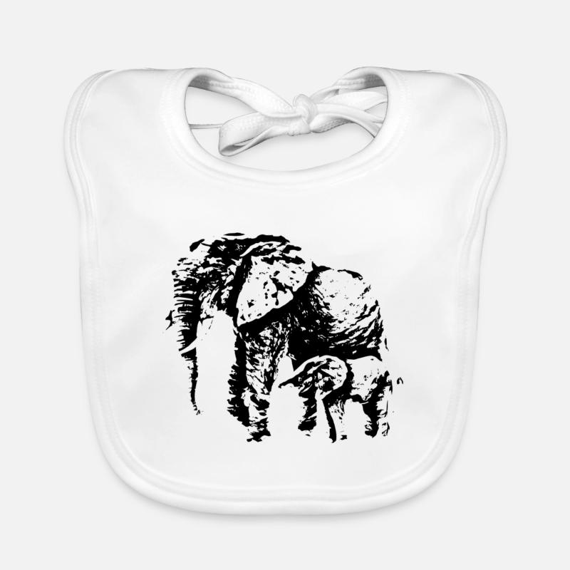 Éléphant Bavoir bio Bébé