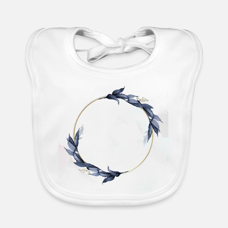 Bague fleur - Bavoir bio Bébé - blanc
