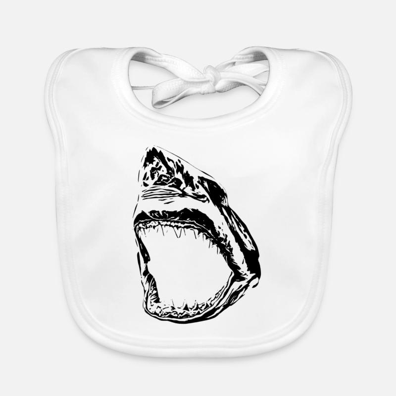Grand requin blanc Bavoir bio Bébé