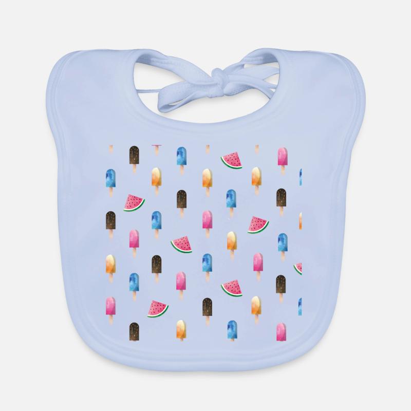 Ice cream pattern Organic Baby Bibs