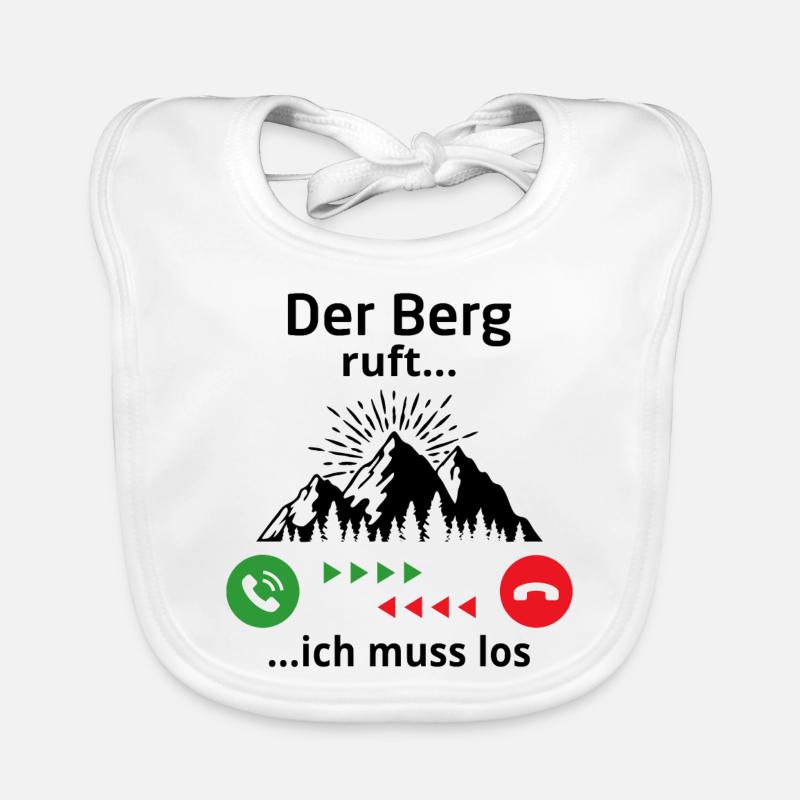 Der Berg ruft ich muss los Baby Bio-Lätzchen