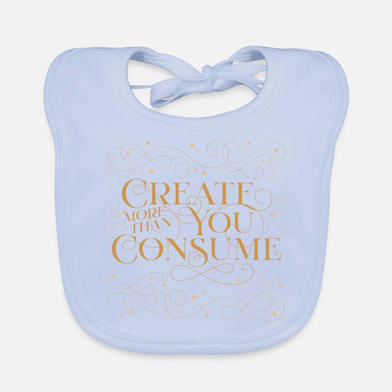 Create More Than You Consume Organic Baby Bibs