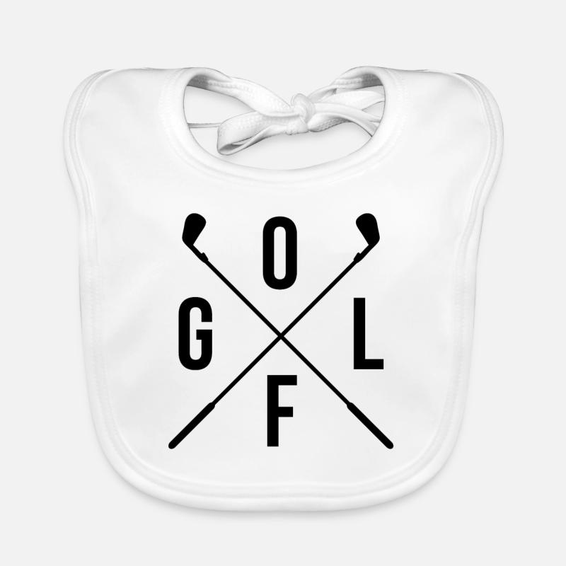 Golf Golfen T-shirt Golfer - Baby Bio-Lätzchen - Weiß