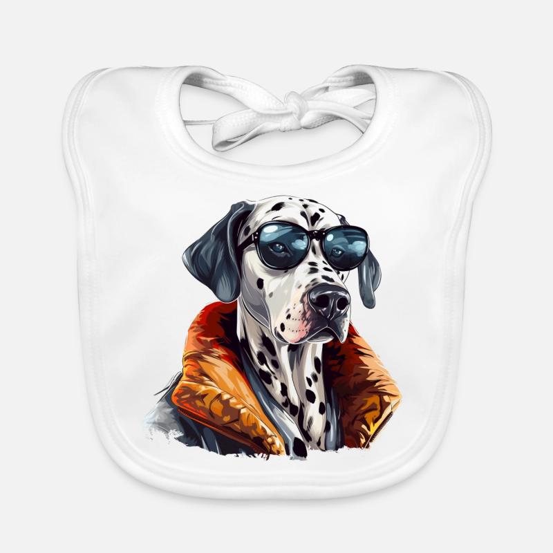 Fire Dog | Dalmatian Firefighter Organic Baby Bibs