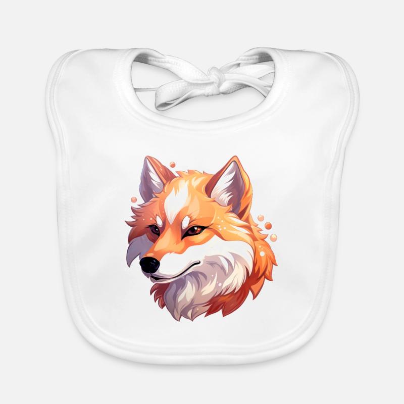 Wolf Kawaii Baby Bio-Lätzchen