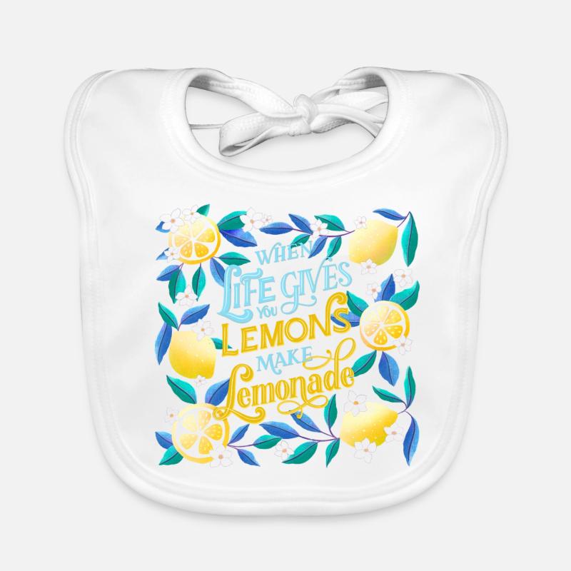 Quand la vie vous donne des citrons - Bavoir bio Bébé - blanc