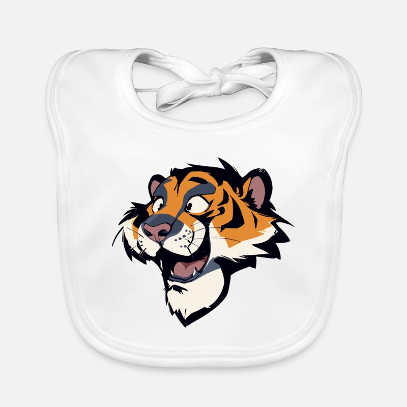 Glücklicher Tiger Baby Bio-Lätzchen